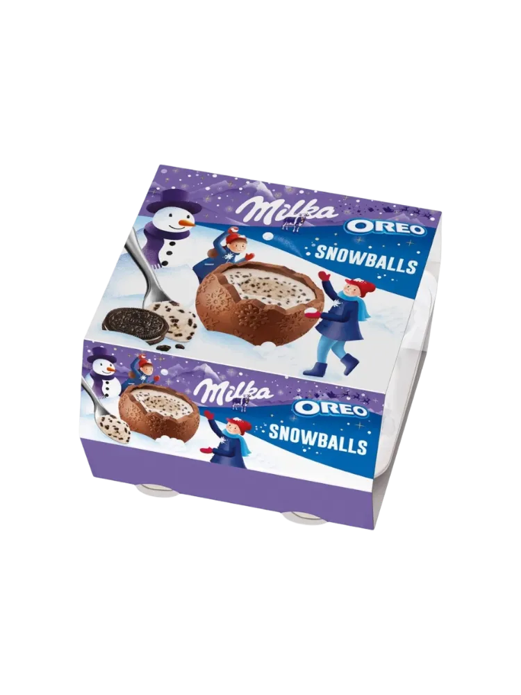 Шарики шоколадные Milka XMAS Сноуболз Орео, 112 гр